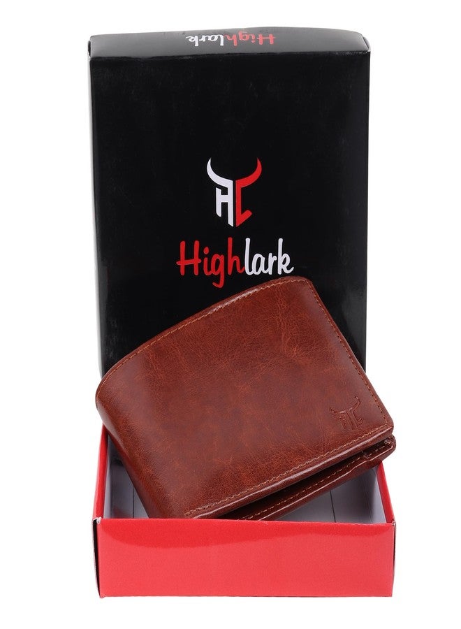 Highlark Premium & Exclusive PU Leather Wallet for Men I Slim & Compact Wallet I 7 Card Slots I 2 Currency Slots | 1 Coins Slots (D.Brown) - Image 4